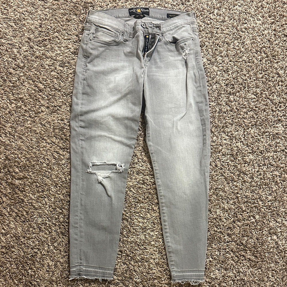 Lucky Brand Light Gray Cropped Jeans